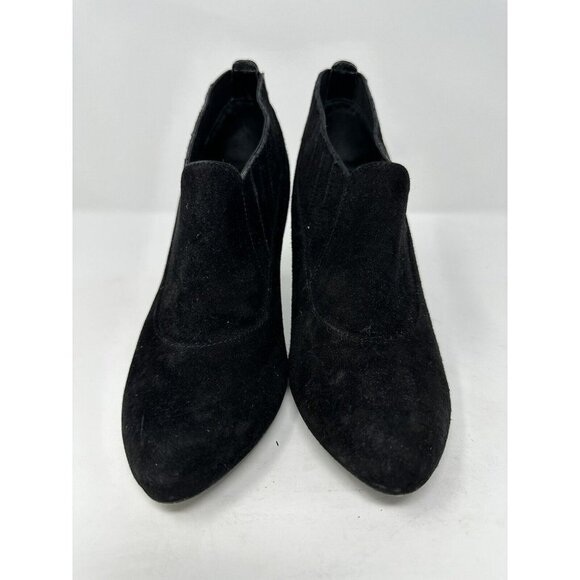 JILDOR SUEDE 7.5 BLACK ANKLE BOOTIES - Picture 6 of 10